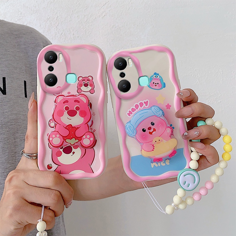 เคส infinix hot 20i/X665E เคสโทรศัพท์มือถือ กันกระแทก ลายการ์ตูนครีม 3D น่ารัก แฟชั่น สําหรับ infinix hot 20i/X665E