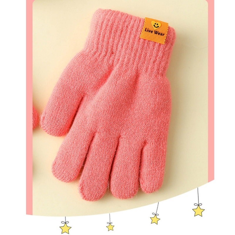 Warm Double-Layer Kids Gloves Warm Gloves Cozy Winter Accessories for Toddlers - รูปที่ 5