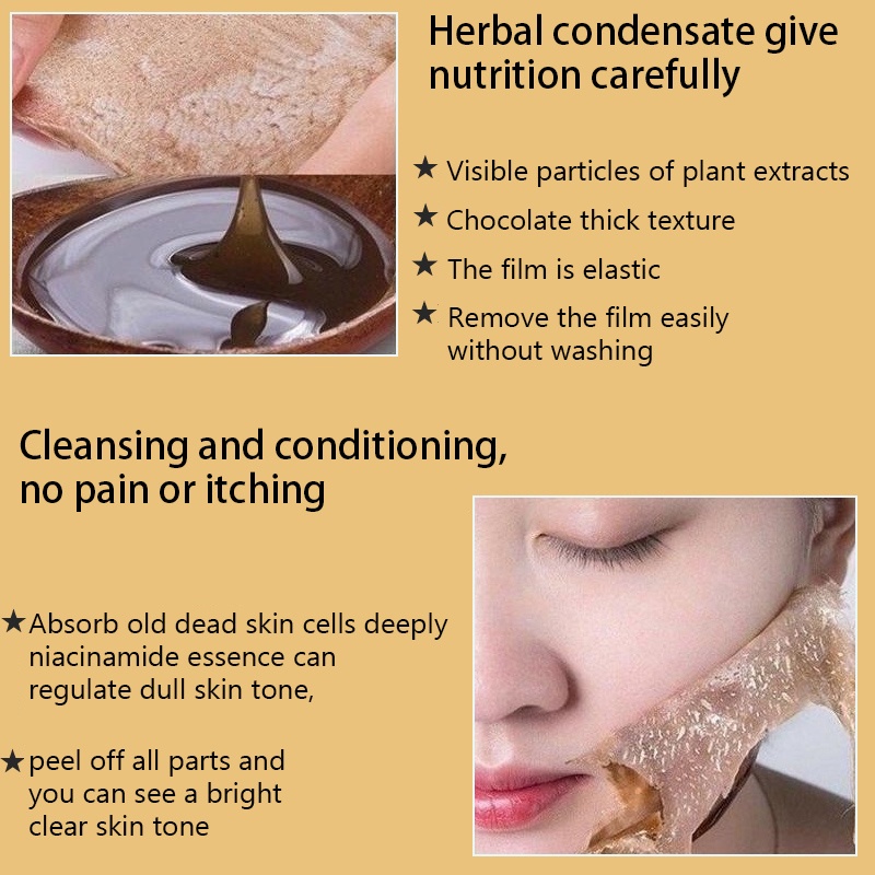 มาสก์ทําความสะอาดผิวหน้าอย่างล้ําลึก กําจัดคราบไขมัน ลอกออกได้ มาสก์ไวท์เทนนิ่ง ให้ความชุ่มชื้น - รูปที่ 7