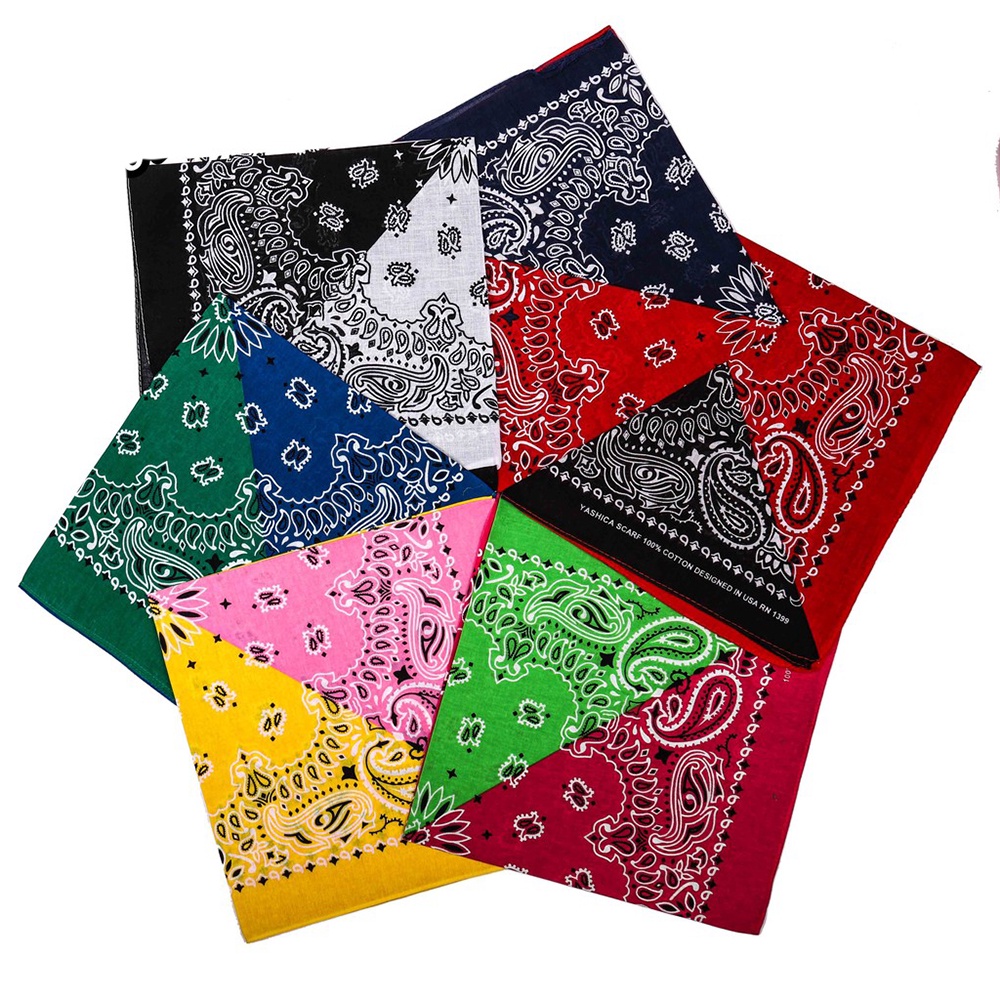 ผ้าพันคอ ผ้าโพลิเอสเตอร์ 100% พิมพ์ลาย Paisley Bandana สไตล์ฮิปฮอป คลาสสิก ขนาด 55 ซม.*55 ซม. สีดํา สีแดง สําหรับผู้หญิง ผู้ชาย เด็กผู้ชาย เด็กผู้หญิง