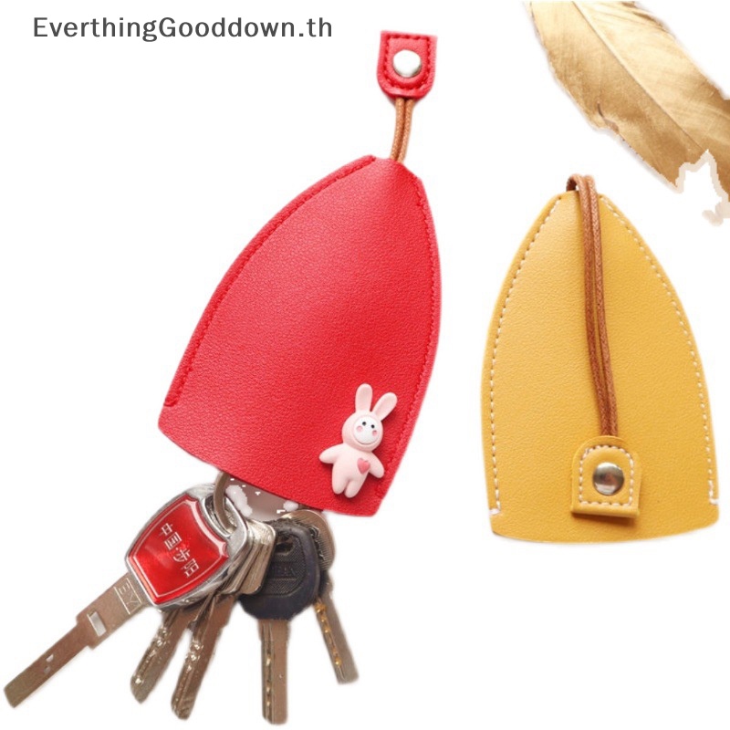 Ever เคสกุญแจรถยนต์ หนัง PU แบบดึงออก ลายการ์ตูนสัตว์น่ารัก ความจุขนาดใหญ่