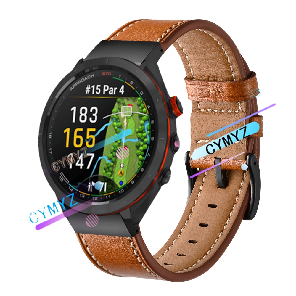 สายนาฬิกาข้อมือหนัง สําหรับ Garmin Approach S70 Approach S70 S70 S62 S60