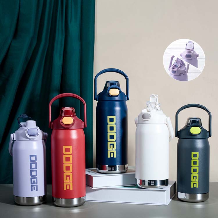 แก้วน้ำเก็บความเย็น กระบอกน้ำเก็บอุณหภูมิร้อนเย็น DODGE ขวดน้ำสแตนเลส 1200ML และ 950ML