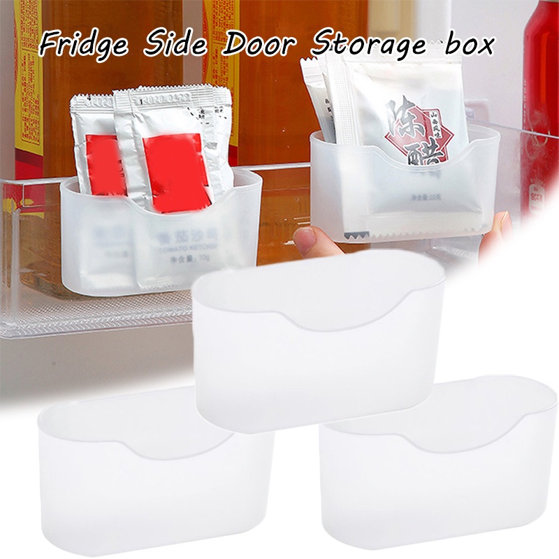 2 ชิ้น / เซต กล่องเก็บของ พลาสติก ขนาดเล็ก / ช่องว่างช่องแช่แข็ง / กล่องจัดระเบียบเดสก์ท็อป อเนกประสงค์ / กล่องเก็บของในครัว / ฉากกั้นตู้เย็น ช่องว่างแขวน