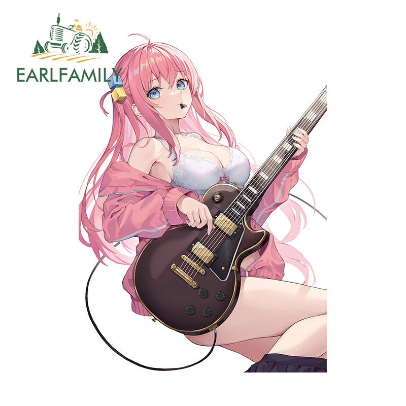 Earlfamily 13 ซม.x 9.5 ซม.Bocchi The Rock สติกเกอร์รถ Scratch-Proof การ์ตูน Windows Trunk หมวกกันน็อค Decal กันชนรถจักรยานยนต์ Graffiti ตกแต่ง