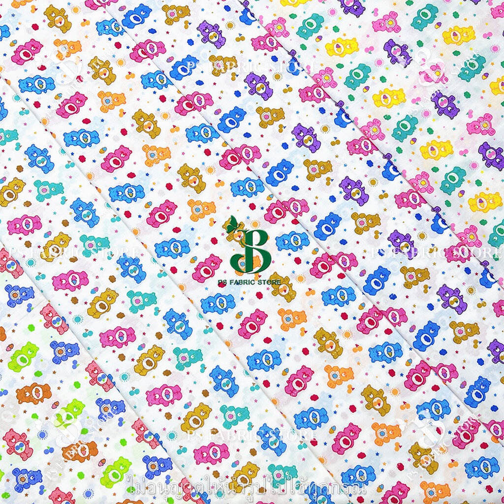 ผ้าเมตร ผ้าหลา ลายการ์ตูน COTTON TC คอตตอนผสม ตัดยาวต่อเนื่อง