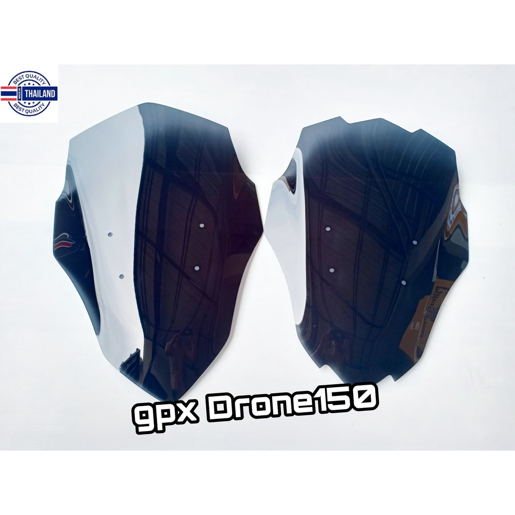 ชิวหน้า ชิวแต่ง แผ่นังลม GPX Drone150จีพีเอ็กซ์ โดรน150 อะคริลิคแท้หนา 3 มิลสีสโมค