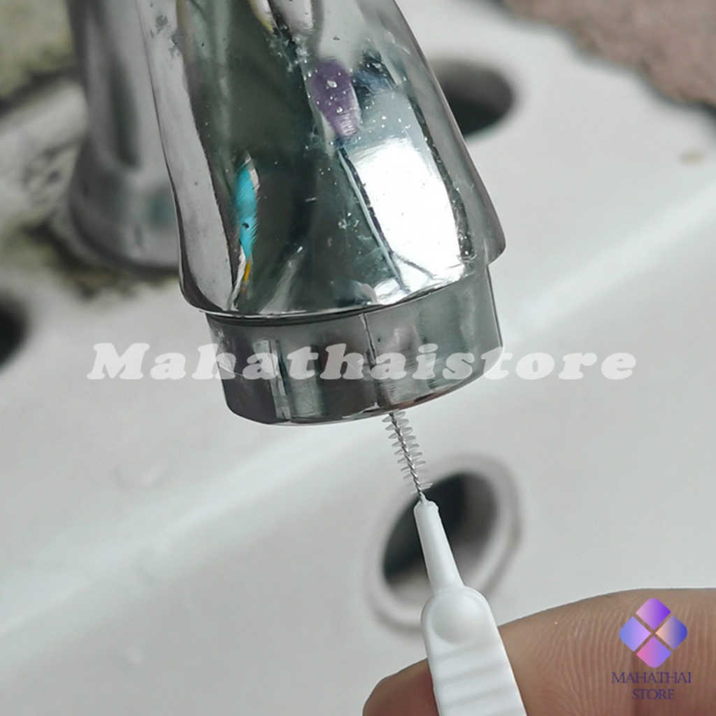 Mahathai 10pcs แปรงทําความสะอาดรูหูฟัง แปรงทําความสะอาดช่องเล็ก Mini brush