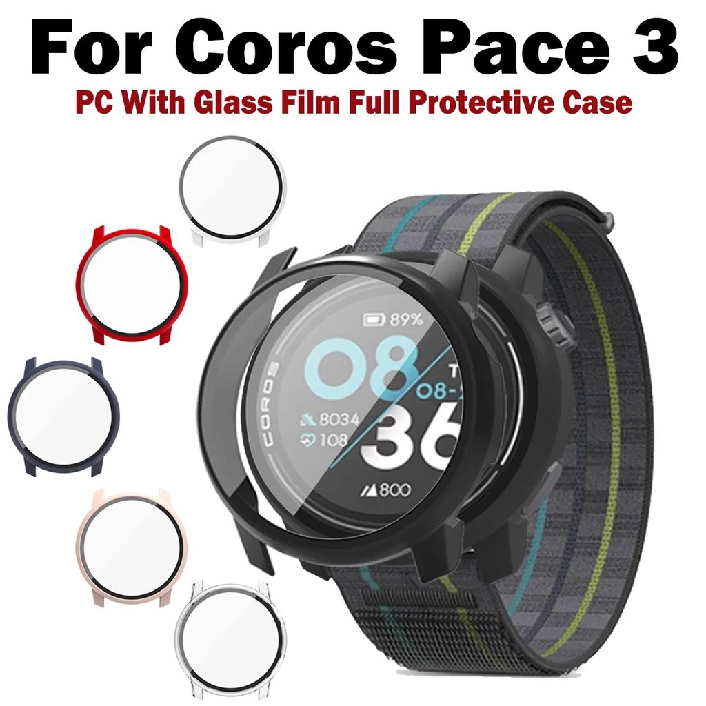 กรอบกระจกนิรภัยกันชนหน้าจอ PC แบบแข็ง อุปกรณ์เสริม สําหรับ Coros Pace 3 Coros Pace3