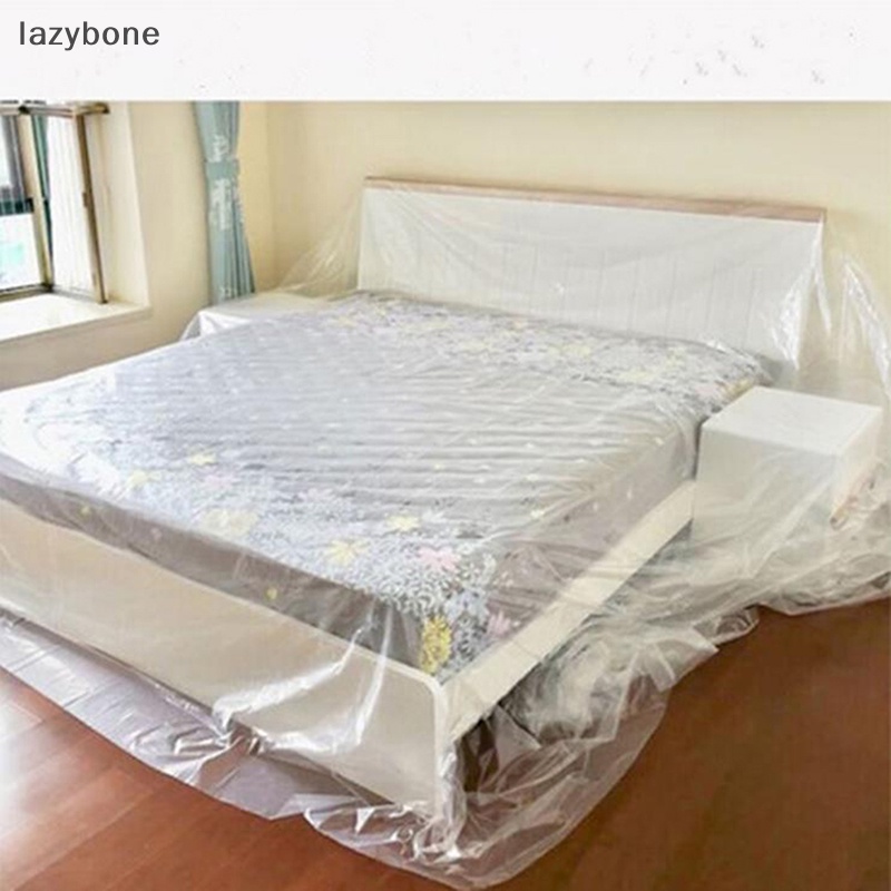 {LZ} ผ้าคลุมเฟอร์นิเจอร์ พลาสติก กันน้ํา กันฝุ่น สําหรับเตียง โซฟา รถยนต์ 1 ชิ้น {lazybone}