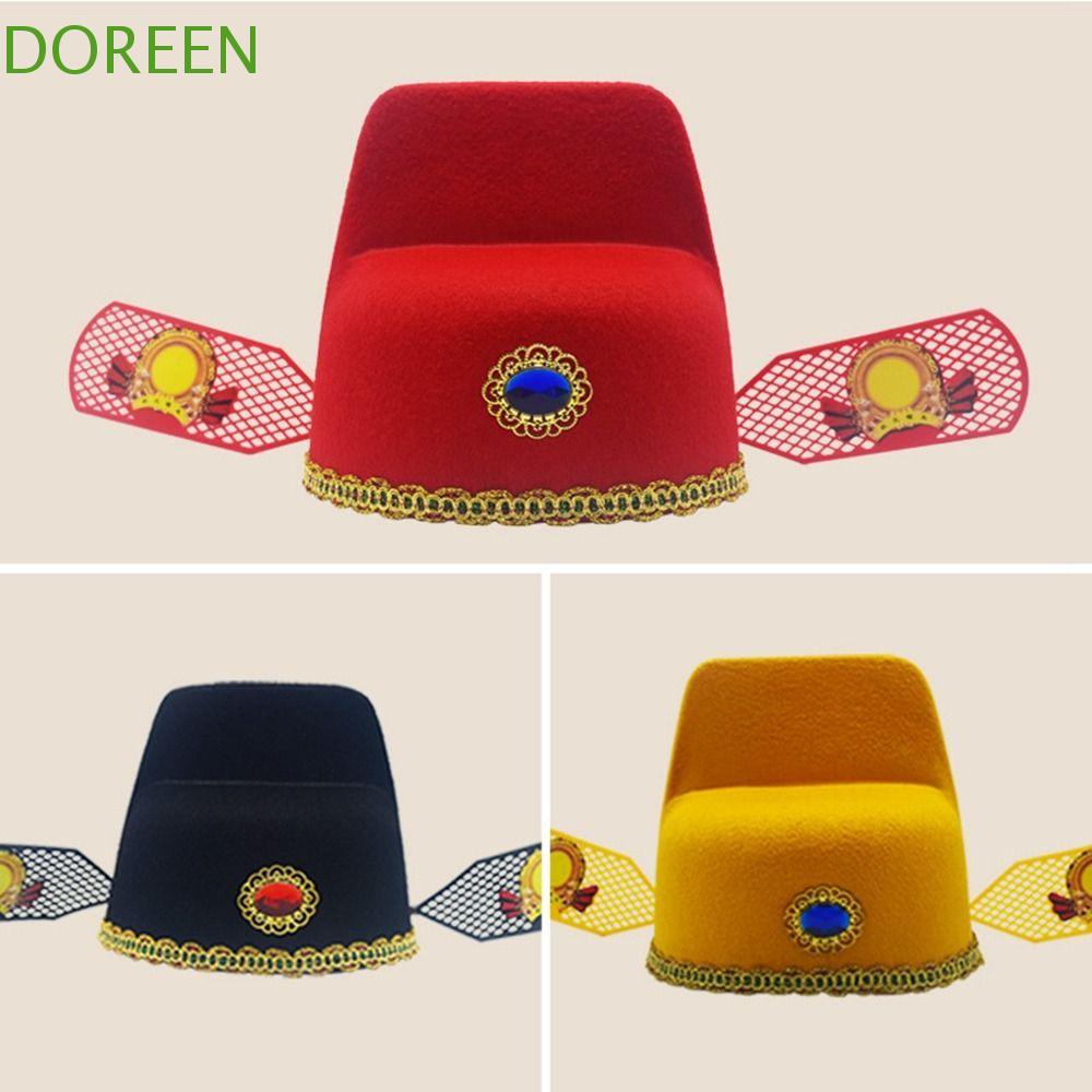 หมวกคอสเพลย์ DOREEN Number One Scholar สีดํา แบบเรียบง่าย สไตล์จีนโบราณ สําหรับเด็กผู้ชาย