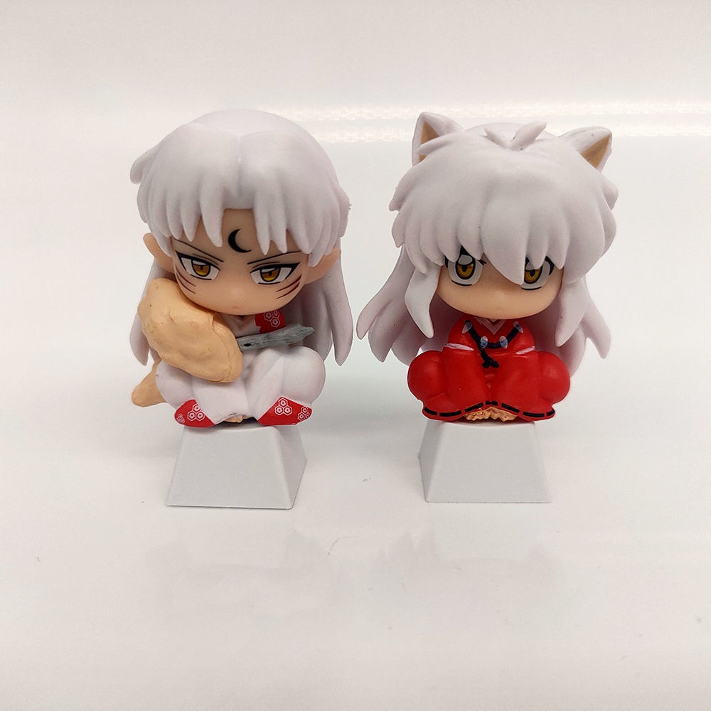 Inuyasha ปุ่มกดคีย์บอร์ด แบบโปร่งแสง ลายการ์ตูนน่ารัก 3D DIY