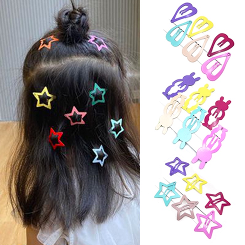 กิ๊บติดผมแฟชั่นสีสันสดใส กิ๊บแฟชั่น เซต 6 ชิ้น เด็ก สี เกาหลี แฟชั่น