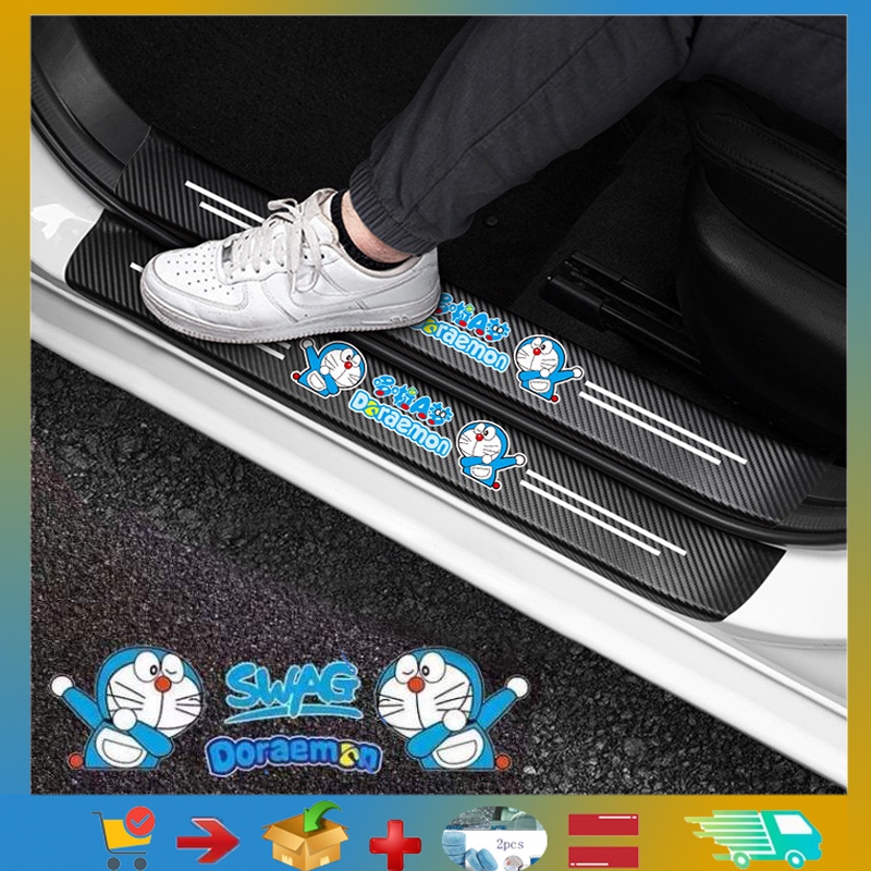 4 ชิ้น ขอบประตูรถ ป้องกัน เกณฑ์รถยนต์ ขอบคาร์บอนไฟเบอร์ เกณฑ์อัตโนมัติ สติกเกอร์ ขอบประตูรถ ตัวป้องกันเกณฑ์รถ สติกเกอร์ป้องกัน ขอบประตูรถ