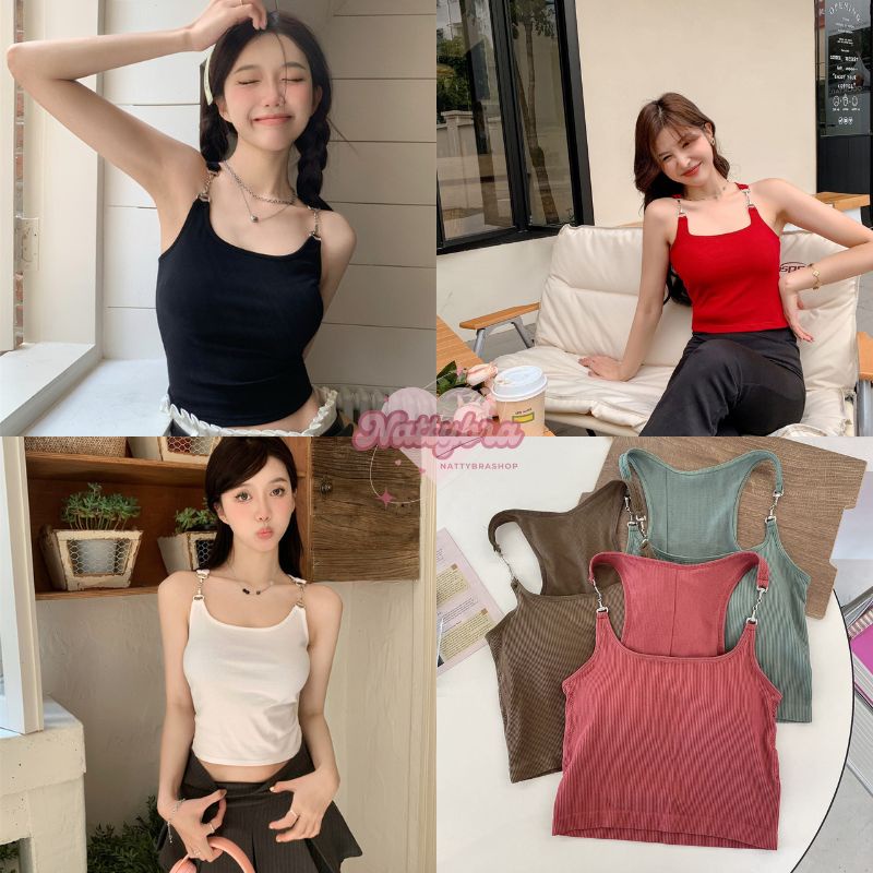 ลด30% โค้ดINC283ZN Nattybra ครอปบรา เสื้อกล้าม เซ็กซี่ 32-38 มีฟองน้ำ ใส่เที่ยว ใส่ออกกำลังกาย เสื้อผ้า ผู้หญิง