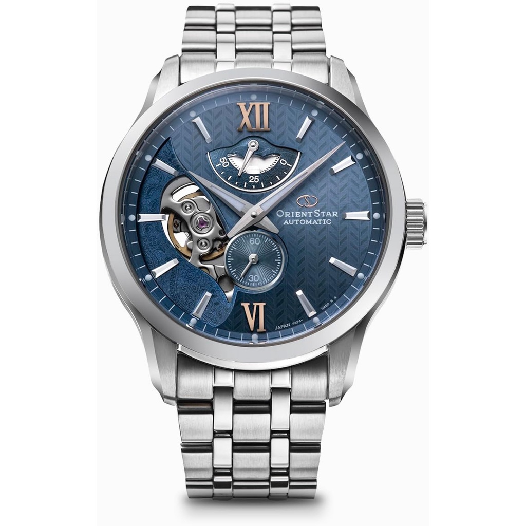 [Japan Watches] [Orient Star] Orient Star นาฬิกาข้อมืออัตโนมัติ สีฟ้าอ่อน สไตล์ญี่ปุ่น สําหรับผู้ชาย 2 ปี Rk-Av0B08L