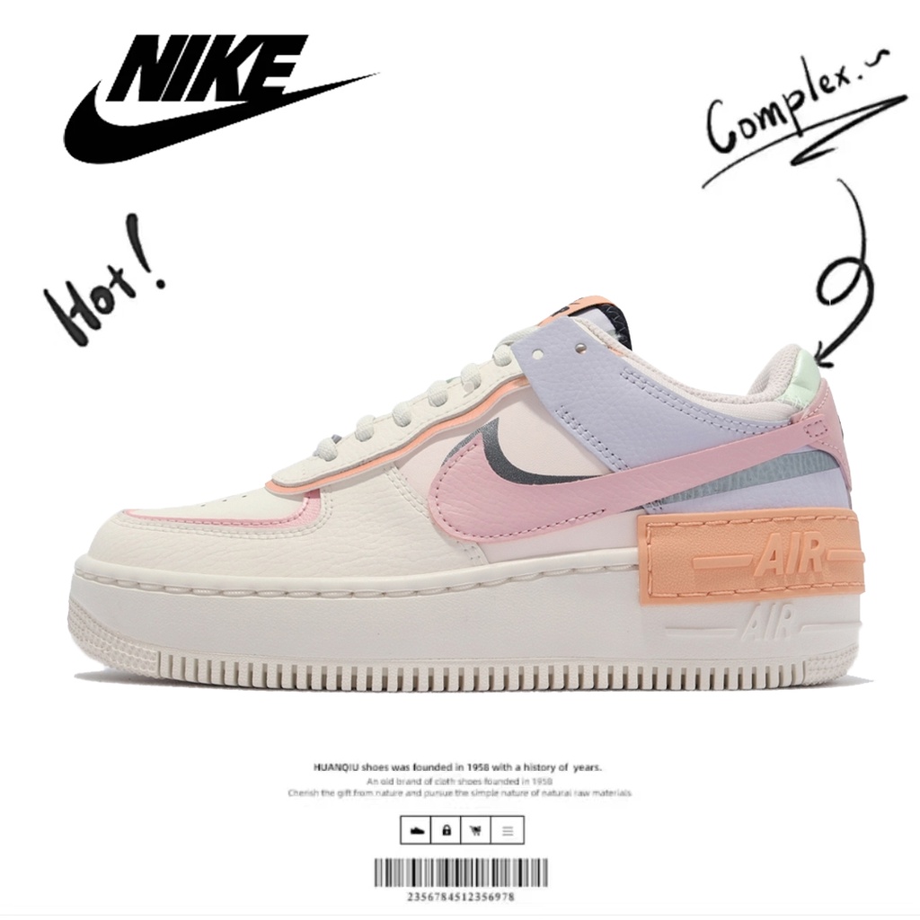 ของแท้100% Nike Air Force 1 Low Shadow รองเท้าผ้าใบ CI0919-111