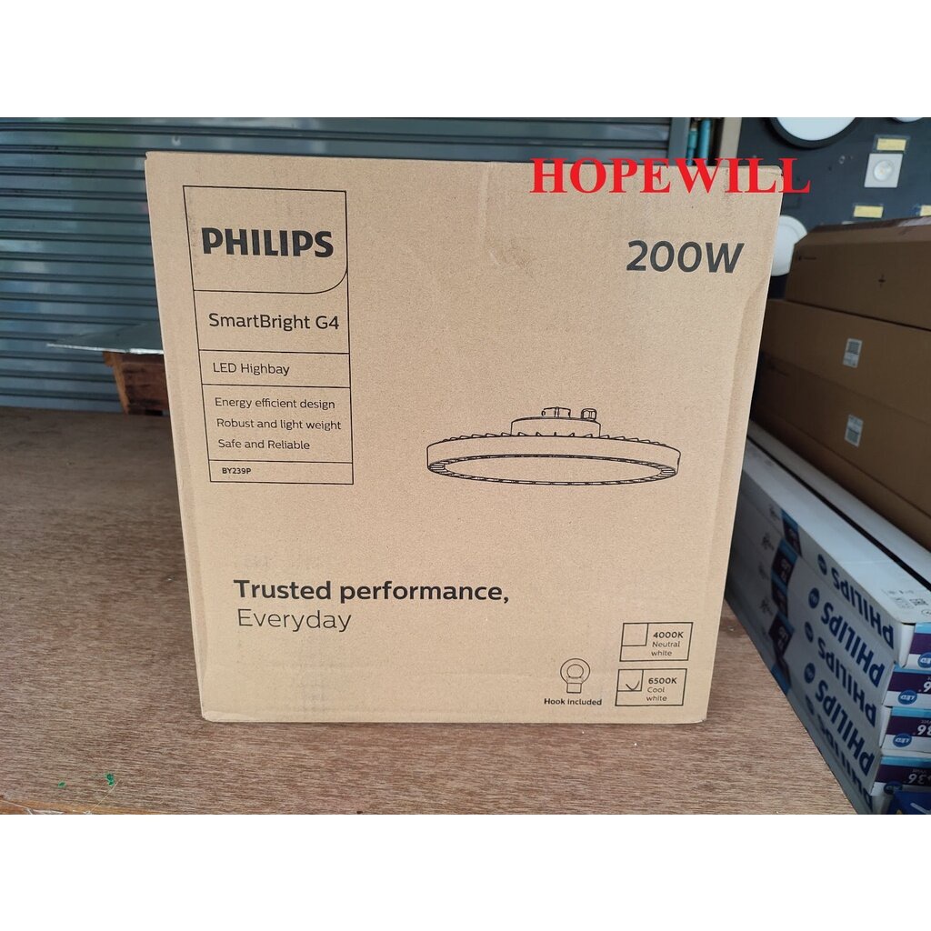 โคมHighbay PHILIPS 200W BY239P SmartBright ฟิลลิป์ ไฮเปย์ฟิลลิป แสงขาว 6500K 24000LM สินค้าร่วมภาษีแ