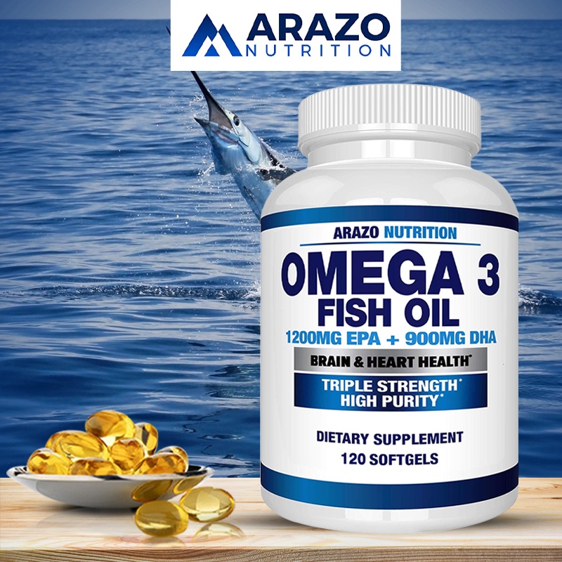 Omega 3 Fish Oil - High Potency - EPA DHA ซอฟเจลเข้มข้น - รองรับสมองและภูมิคุ้มกัน