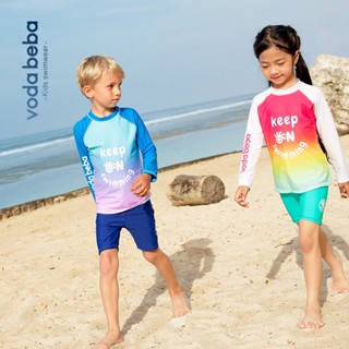 VODA BEBA ชุดว่ายน้ำเด็กชาย แขนยาวกันยูวี ชุดว่ายน้ำเด็กผู้ห…