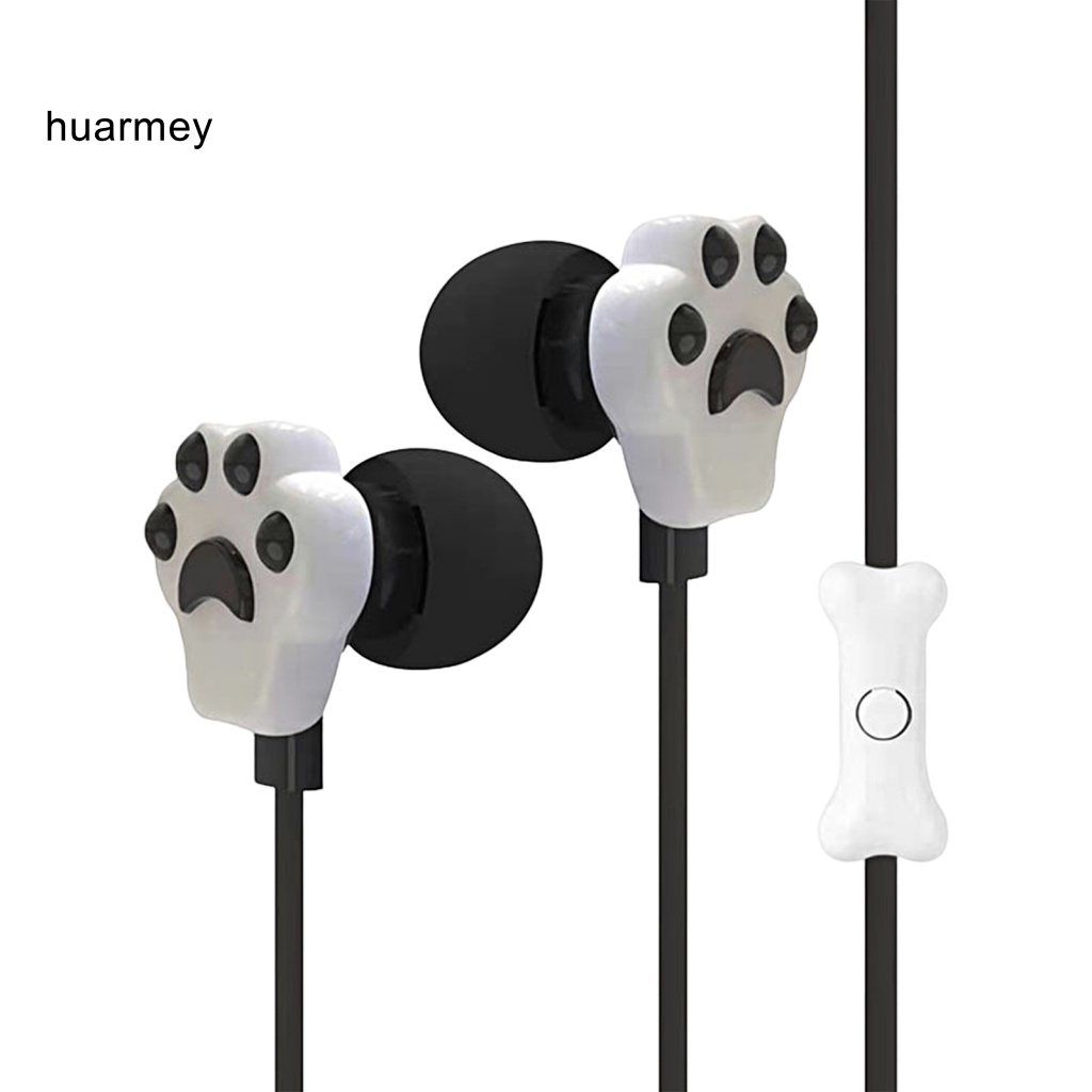 Huarmey หูฟังอินเอียร์ แบบมีสาย เสียงเบสหนัก 35 มม. ลายการ์ตูนอุ้งเท้าแมว น้ําหนักเบา พร้อมไมโครโฟน สําหรับเล่นกีฬา ราคา ถูกที่สุด ดีลบีเคเค แกลเลอรีภาพที่ 9