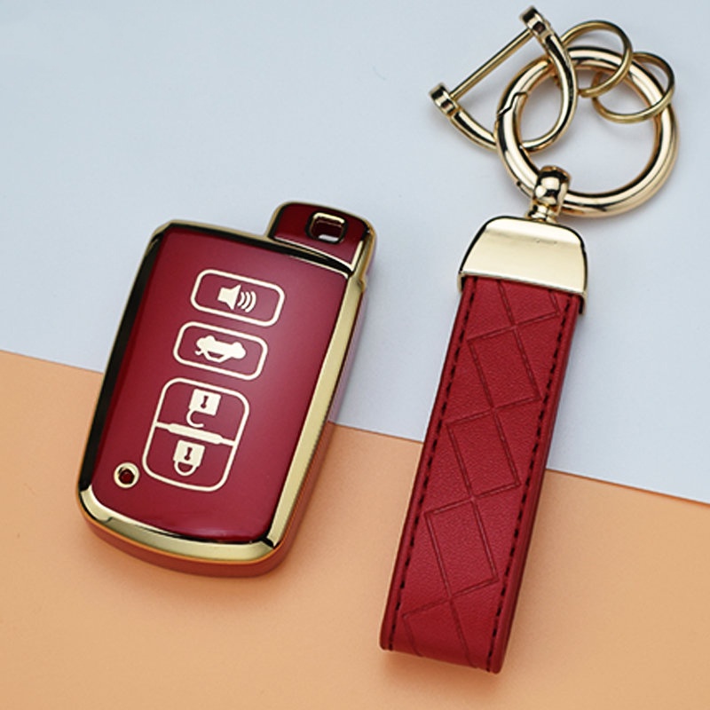 เคสกุญแจรีโมทรถยนต์ TPU สําหรับ Toyota Corolla Camry RAV4 Highlander Auris CHR Avalon Land Cruiser