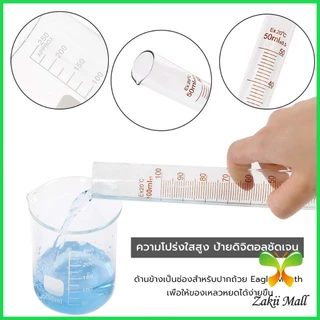 ZM. กระบอกตวง การตวงปริมาตร ชนิดแก้ว ขนาด 5ml 10ml 25ml 50ml 100ml Glass measuring cylinder