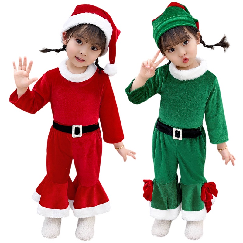 MAMA ชุดคริสต์มาส ชุดซานตาคลอส เสื้อ+กางเกง+หมวก รุ่น A8111