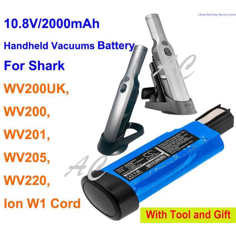 AC Cameron Sino 2000mAh Vacuum Cleaner Battery XFBT200, XFBT200EU for Shark Ion W1 Cord, WV200, WV20