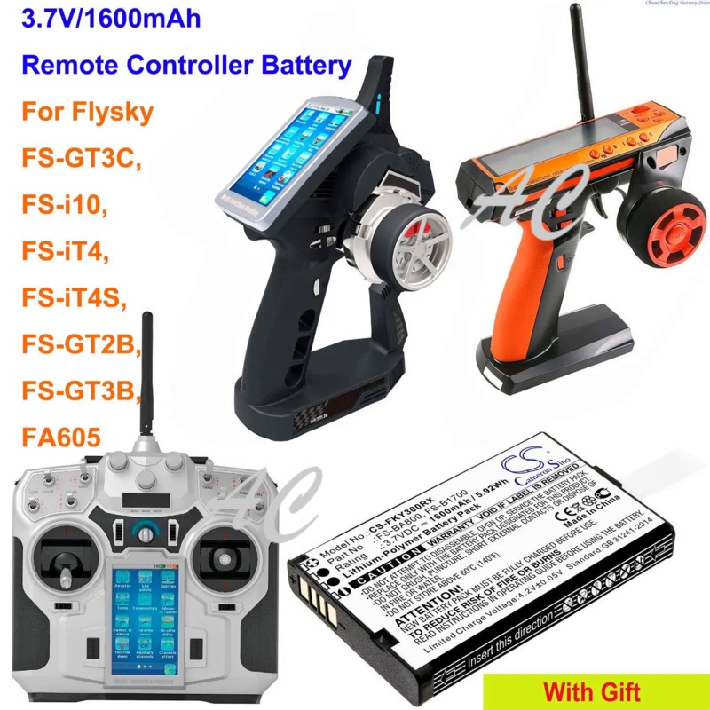 AC Cameron Sino 1600mAh Battery FS-B1700, FS-BA800 for Flysky FS-GT3C, FS-i10, FS-iT4, FS-GT2B, FS-G