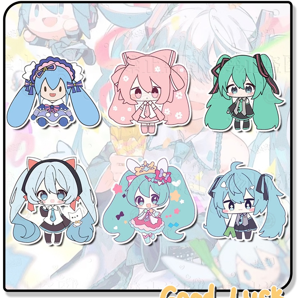 เข็มกลัดอะคริลิค ลายการ์ตูนอนิเมะ Hatsune Miku น่ารัก อุปกรณ์เสริม สําหรับเครื่องแต่งกาย