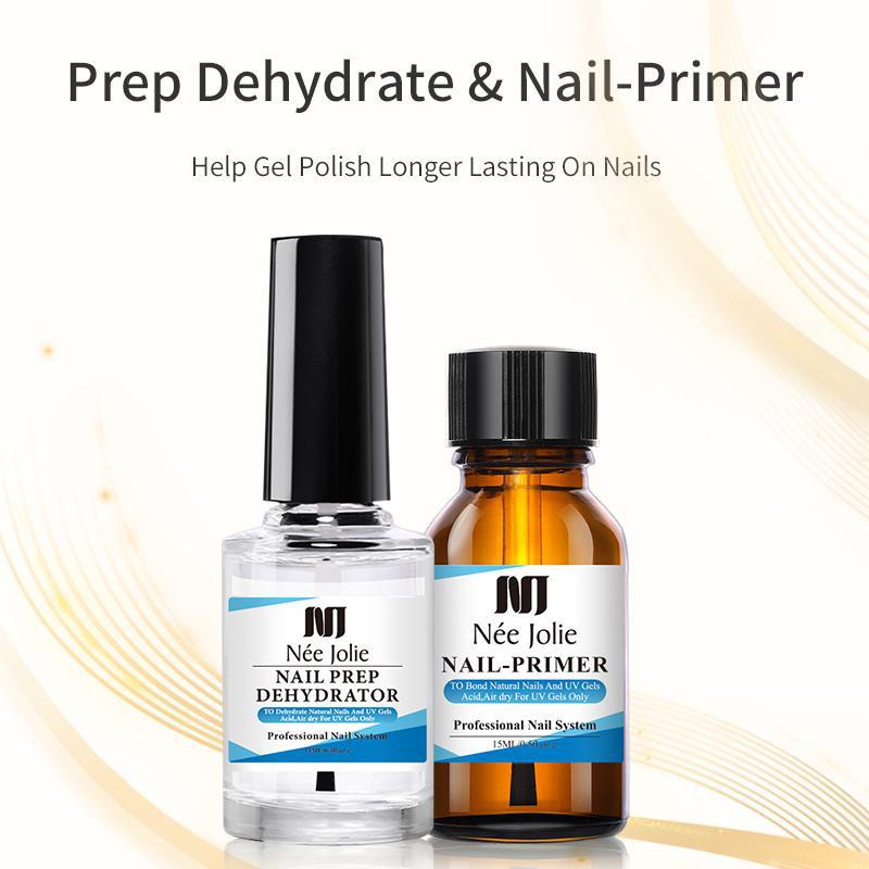 Nee Jolie ขวดละ 8.5ml เบส ท๊อป น้ำยาไล่ความชื้น ไพรเมอร์ Primer เตรียมหน้าเล็บ ให้ติดทน กันเชื้อรา