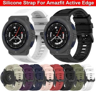 Yelgirlb สายซิลิโคนนิ่ม สำหรับ Amazfit Active Edge สายนาฬิกาเปลี่ยน ทดแทนของเดิม สวมใส่ง่าย น้ำหนักเบา