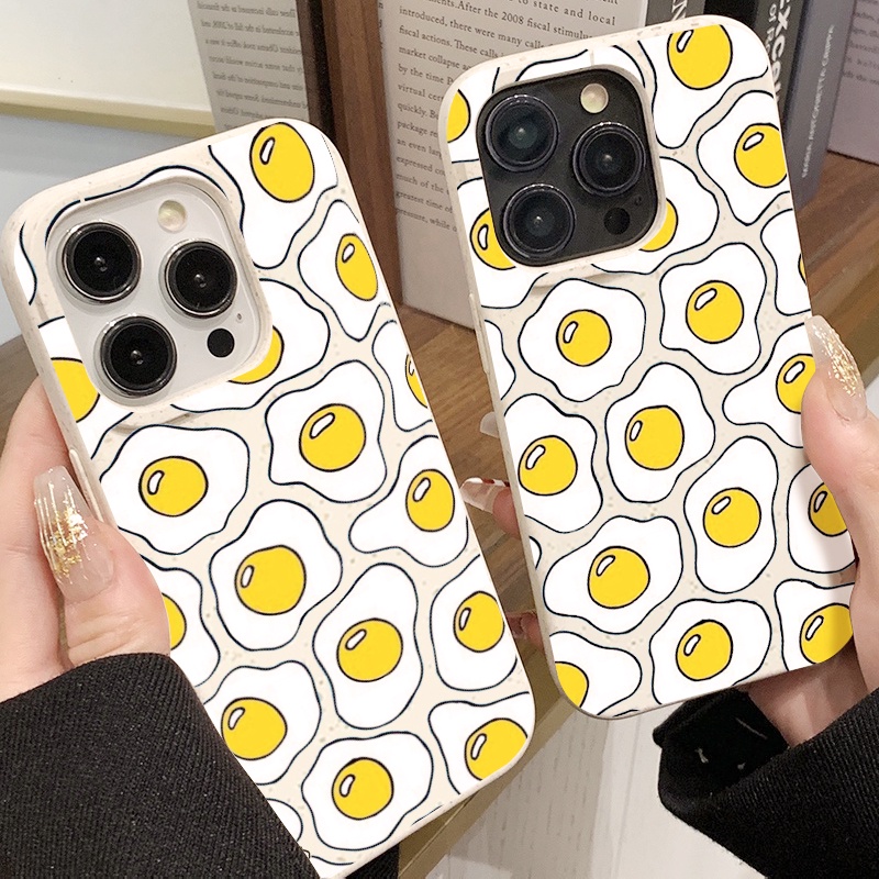 GOOD ไข่ดาว For iPhone 11 14 13 15 12 Pro Max 6 7 8 Plus XR X XS Max 15 14 Plus SE Case เคสไอโฟน เคสโทรศัพท์มือ Cover