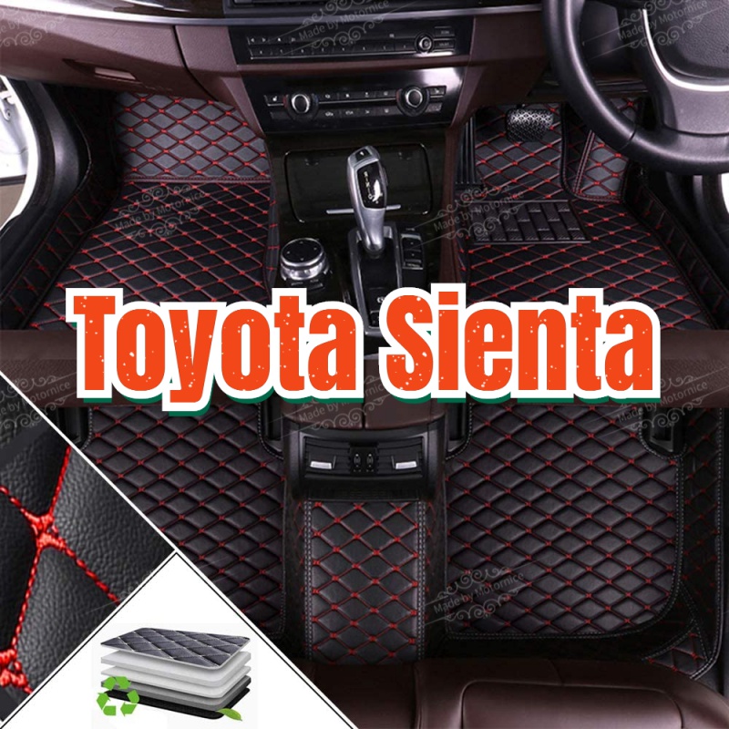[สินค้าพร้อมส่ง] พรมรถยนต์ (Toyota Sienta) พรมปูพื้นกันน้ำ พรมในรถ พรมหนังสำหรับวางเท้า