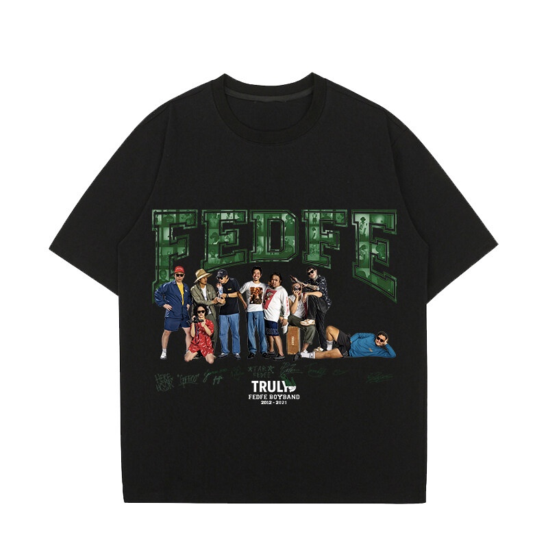 Truly Fedfe Boyband  เสื้อยืดแขนสั้นผ้าฝ้าย