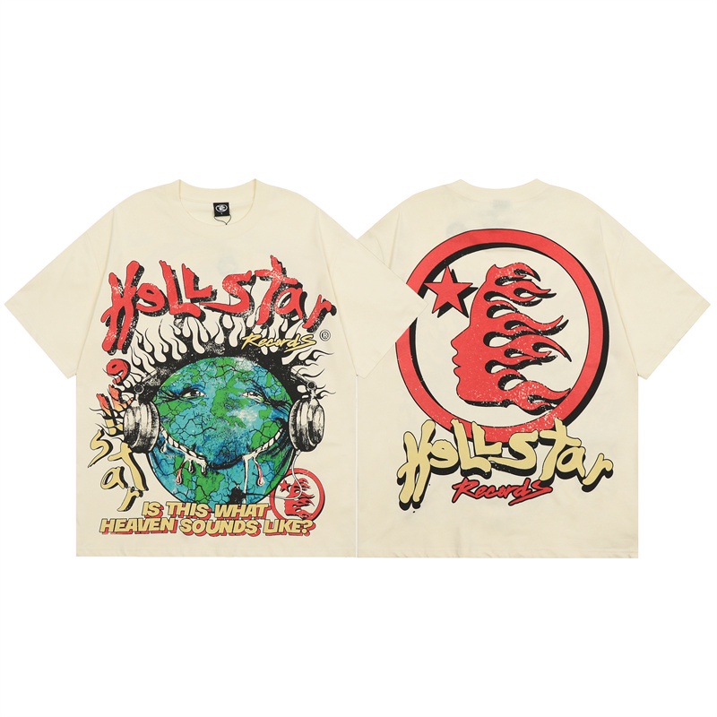 ถนนแฟชั่นผู้ชายและผู้หญิงผ้าฝ้ายเสื้อยืด โลก พิมพ์เสื้อแขนสั้นเสื้อลําลอง