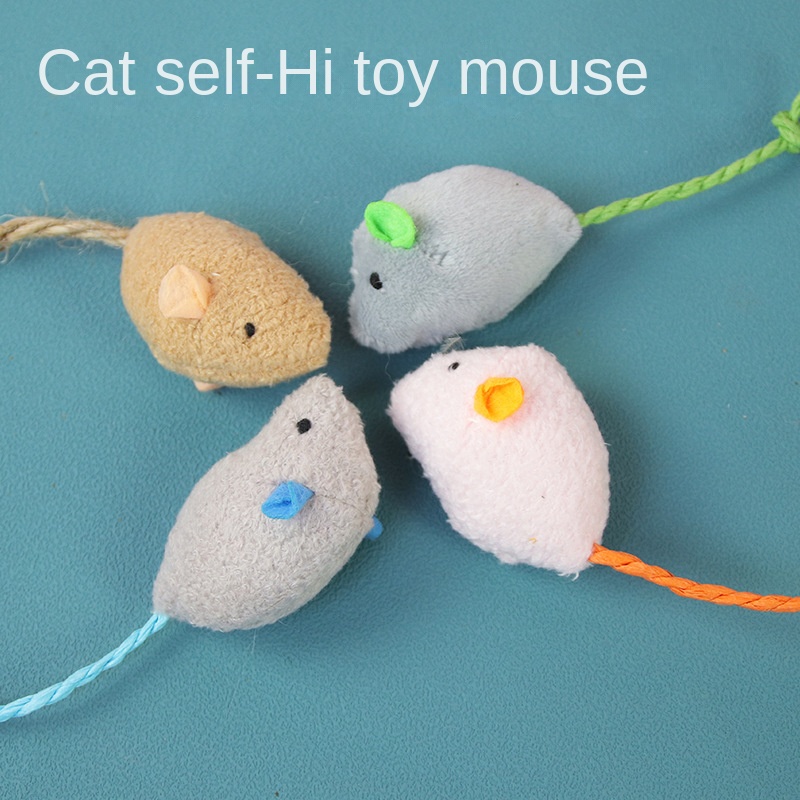 CAT Catnip MICE Toys, Furry Plush for hunting and pouncing INSTINCT, 2 ”, Interactive, ส่งเสริมความคล่องตัว, การประสานงาน, สนุกสำหรับชั่วโมง, หลากสี