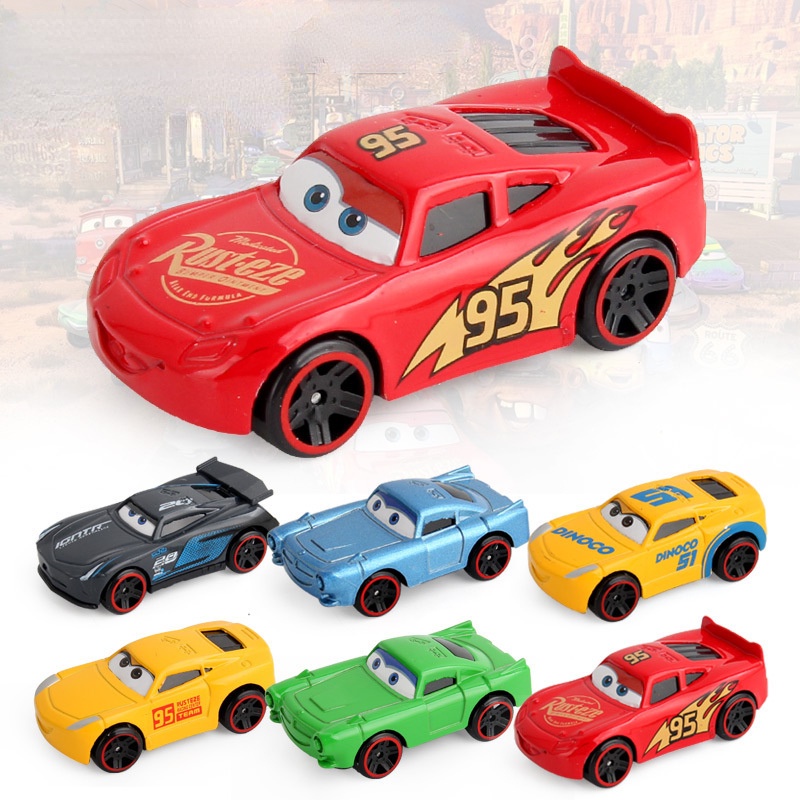 Disney McQueen Lightning Cars ท็อปเปอร์เค้ก ธีมแข่งรถ สําหรับตกแต่งเค้กวันเกิดเด็กผู้ชาย