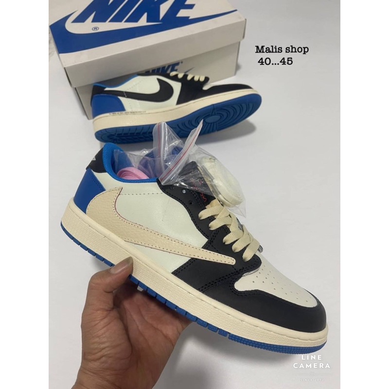 Nike Air Jordan 1 Low Travis Scott (size40-45) White Blue 1050