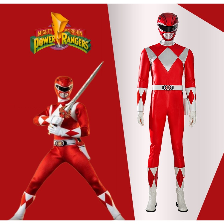 ชุดคอสเพลย์ Mighty Morphin Power Rangers: Red Ranger Jason's Combat พร้อมจั๊มสูท หมวกกันน็อค รองเท้าบูท สําหรับโชว์การ์ตูน