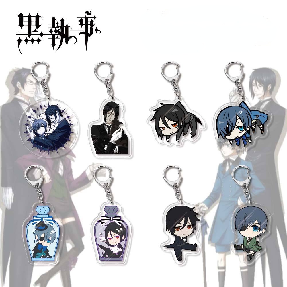 พวงกุญแจอะคริลิค จี้การ์ตูนอนิเมะ Black Butler สองด้าน ของขวัญ สําหรับห้อยตกแต่ง