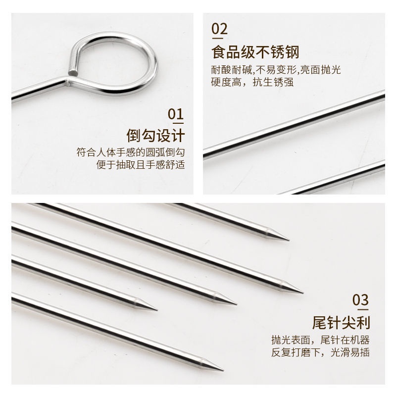 เข็มสแตนเลส สําหรับปิดผนึก รูปเป็ด หมู ห่าน พร้อมห่วง และตะขอเกี่ยว - รูปที่ 6