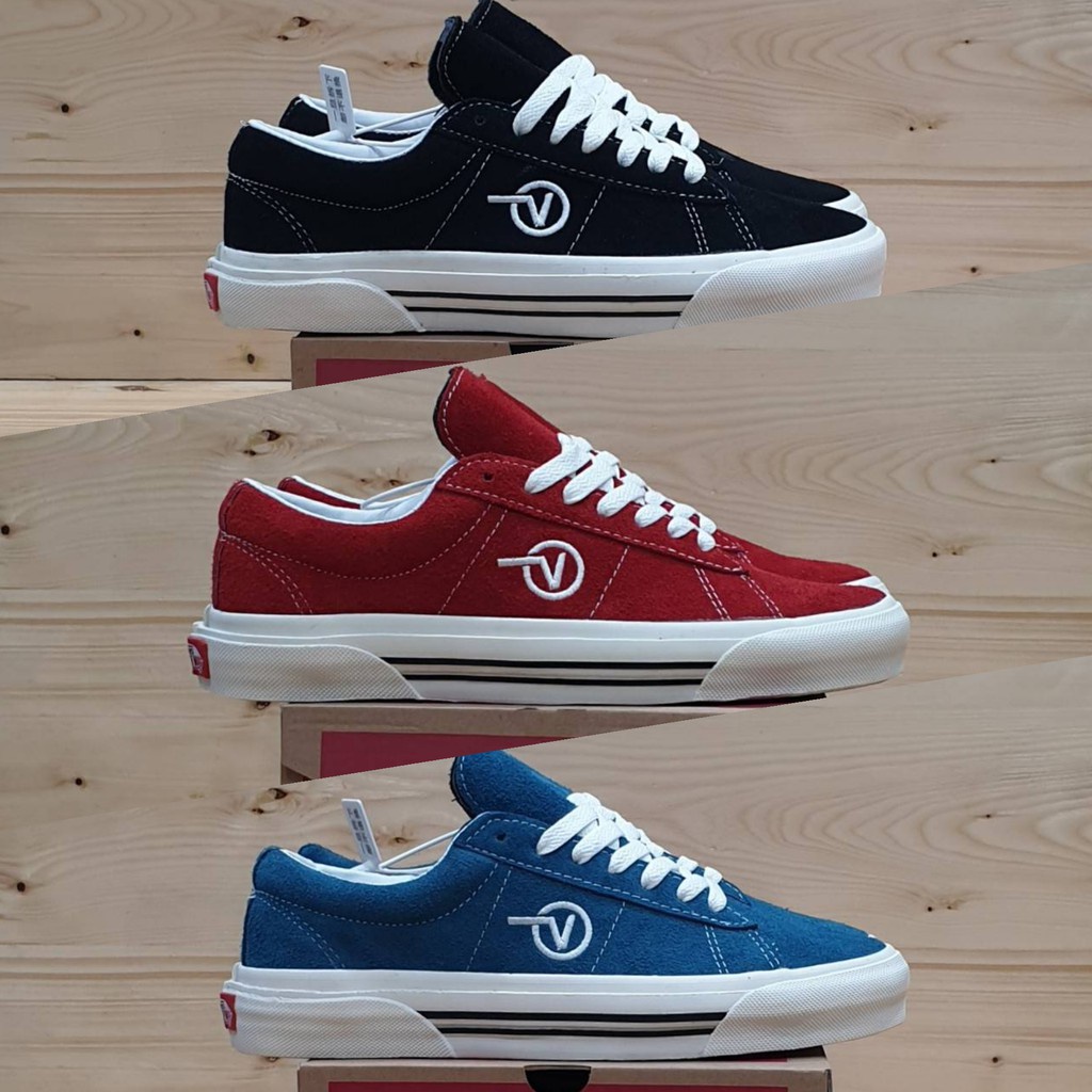 Vans Sid Dx Anaheim Factory Og สีดำสีขาวสีดำสีขาวผู้ชายผู้หญิงรองเท้าพรีเมี่ยม Classic