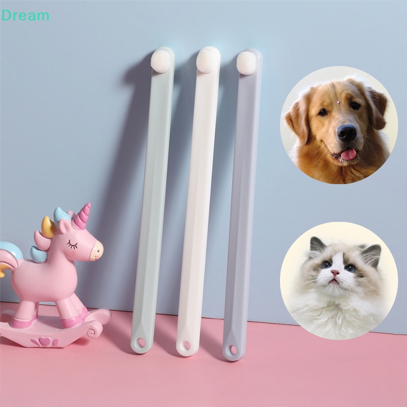 <Dream>แปรงฟันนุ่มพิเศษ 360 ° ทําความสะอาดช่องปากสัตว์เลี้ยงแปรงสีฟันลบเคลือบฟันแปรงฟันสุนัขแมวดูแลช่องปากทําความสะอาดปากลดราคา