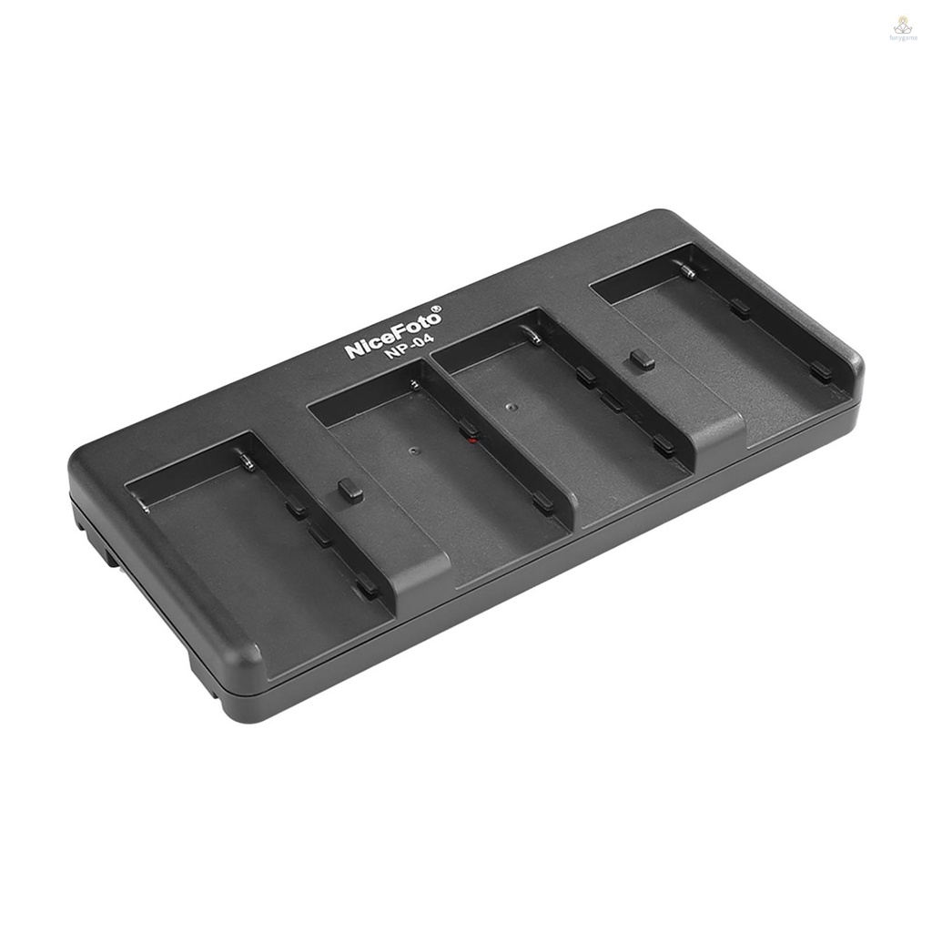 NiceFoto NP-04 NP-F Battery to V-Mount Battery Converter Adapter Plate 4-slot for  NP-F970/F750/F550
