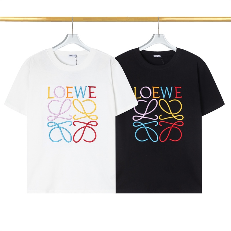 Lwe - เสื้อยืดลําลอง แขนสั้น ทรงหลวม แฟชั่นสําหรับผู้ชาย และผู้หญิง