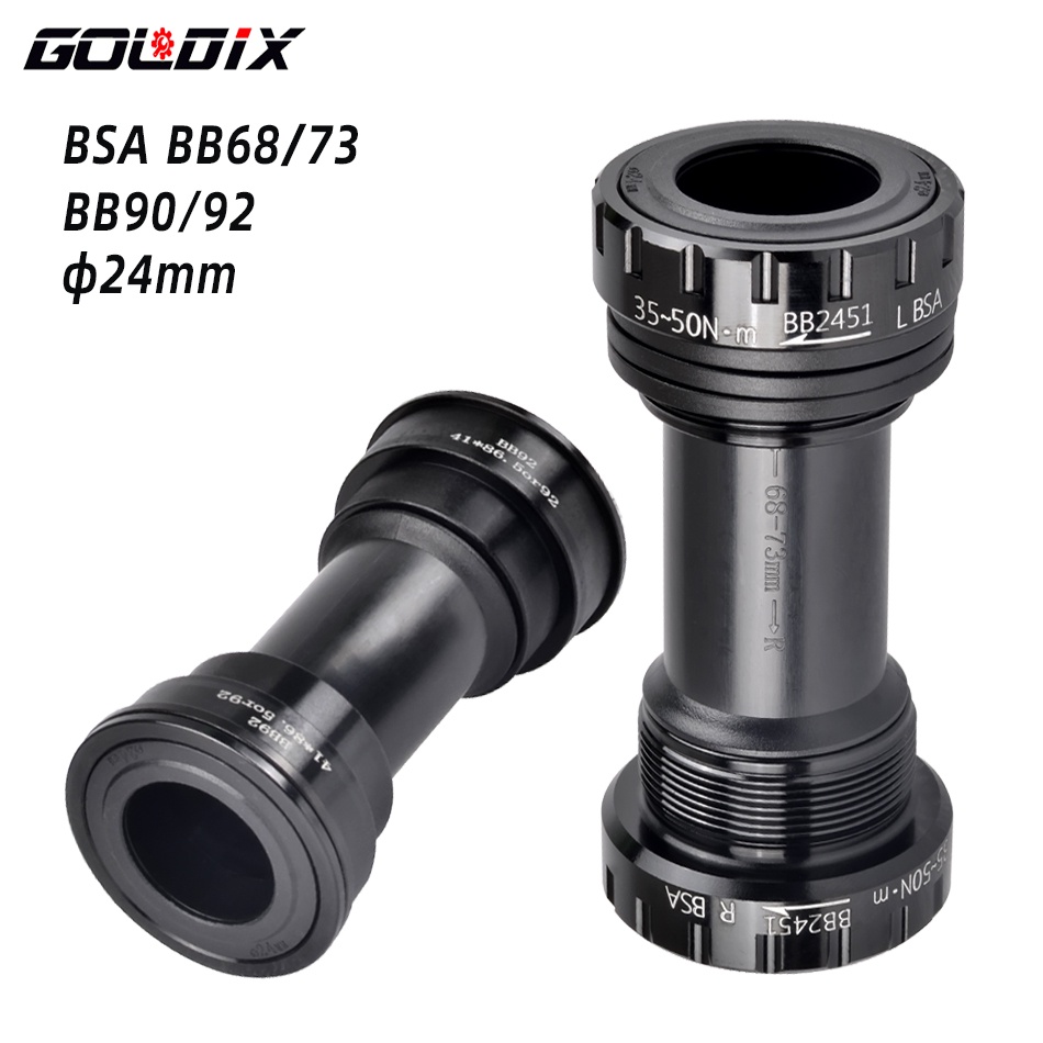 GOLDIX BB68 BB92 Bicycle Bottom Brackets Adapter 1.37/24mm Bicycle Crank MTB/Road Bike Push Bottom B