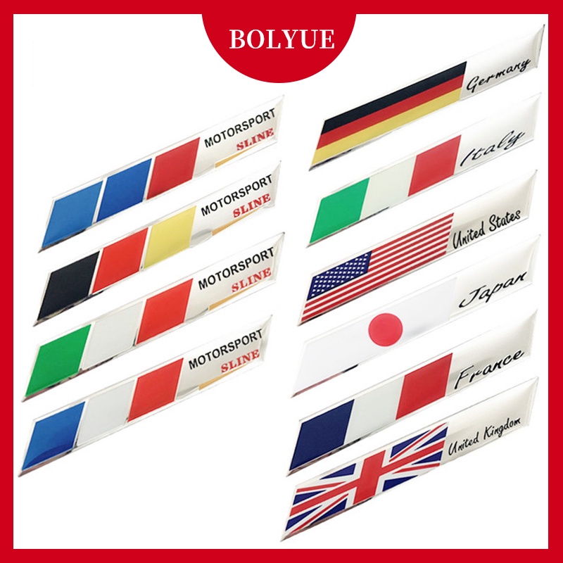 สติกเกอร์อลูมิเนียม ลายโลโก้ Italy United Kingdom Italy United Kingdom 3 มิติ ดัดแปลง สําหรับติดตกแต