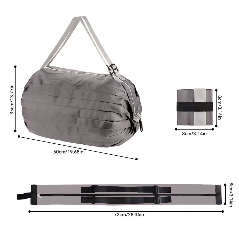 (HB-840) กระเป๋าผ้าร่ม ถุงช็อปปิ้ง พับเก็บได้ พกพาได้สะดวก ใส่ของได้เยอะ